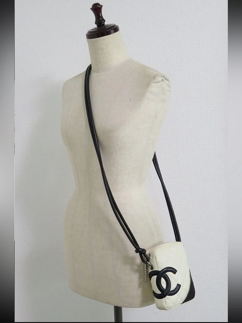 Chanel Two-Tone Quilted Crossbody Bag in Cream and Black
